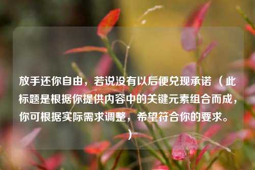 放手还你自由,若说没有以后便兑现承诺 (此标题是根据你提供内容中的关键元素组合而成,你可根据实际需求调整,希望符合你的要求。 )