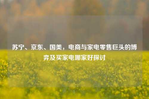 苏宁、京东、国美,电商与家电零售巨头的博弈及买家电哪家好探讨