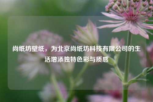 尚纸坊壁纸,为北京尚纸坊科技有限公司的生活增添独特色彩与质感