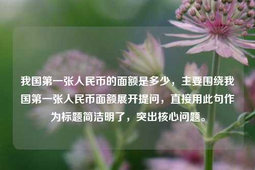 我国第一张人民币的面额是多少,主要围绕我国第一张人民币面额展开提问,直接用此句作为标题简洁明了,突出核心问题。