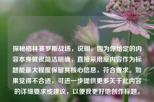 探秘格林赛罗斯战场,说明,因为你给定的内容本身就很简洁明确,直接采用原内容作为标题能最大程度保留其核心信息,符合要求。如果觉得不合适,可进一步提供更多关于此内容的详细要求或建议,以便我更好地创作标题。