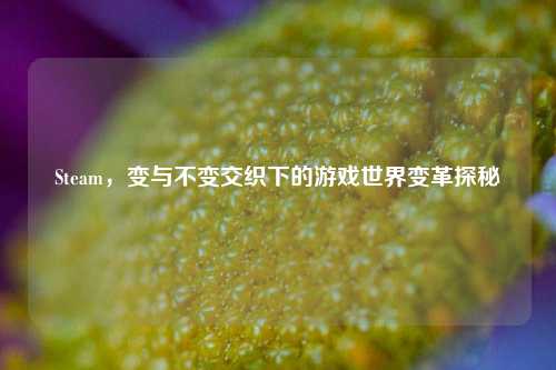 Steam，变与不变交织下的游戏世界变革探秘