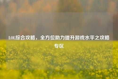 LOL综合攻略,全方位助力提升游戏水平之攻略专区
