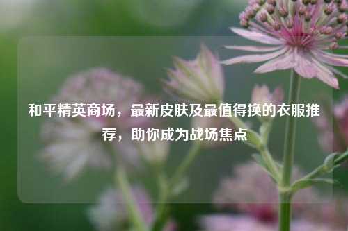 和平精英商场，最新皮肤及最值得换的衣服推荐，助你成为战场焦点