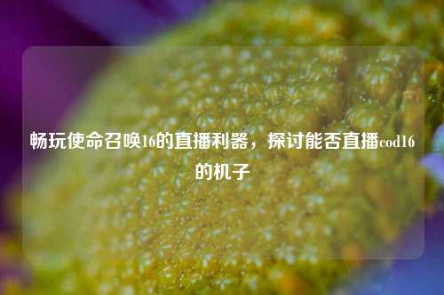 畅玩使命召唤16的直播利器，探讨能否直播cod16的机子