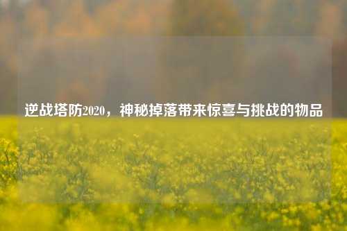 逆战塔防2020,神秘掉落带来惊喜与挑战的物品