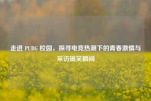 走进 PUBG 校园,探寻电竞热潮下的青春激情与采访搞笑瞬间