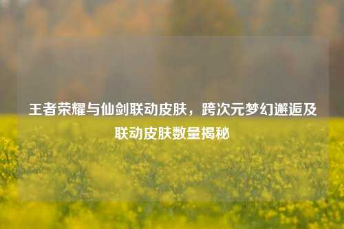 王者荣耀与仙剑联动皮肤,跨次元梦幻邂逅及联动皮肤数量揭秘