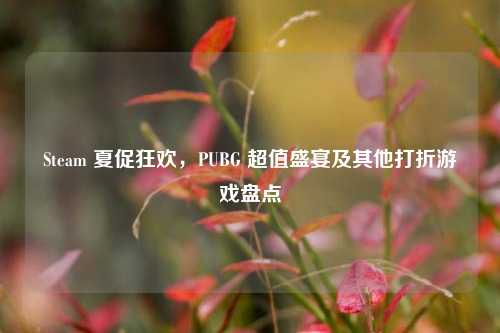 Steam 夏促狂欢，PUBG 超值盛宴及其他打折游戏盘点