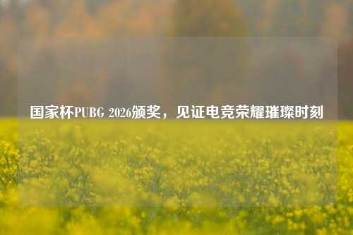 国家杯PUBG 2026颁奖，见证电竞荣耀璀璨时刻