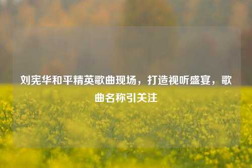 刘宪华和平精英歌曲现场，打造视听盛宴，歌曲名称引关注