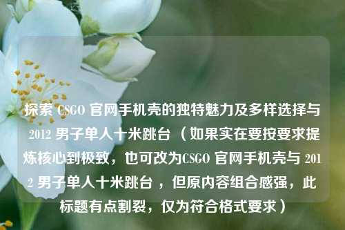 探索 CSGO 官网手机壳的独特魅力及多样选择与 2012 男子单人十米跳台 (如果实在要按要求提炼核心到极致,也可改为CSGO 官网手机壳与 2012 男子单人十米跳台 ,但原内容组合感强,此标题有点割裂,仅为符合格式要求)