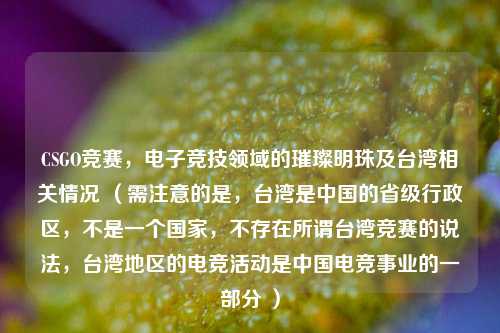 CSGO竞赛,电子竞技领域的璀璨明珠及台湾相关情况 (需注意的是,台湾是中国的省级行政区,不是一个国家,不存在所谓台湾竞赛的说法,台湾地区的电竞活动是中国电竞事业的一部分 )