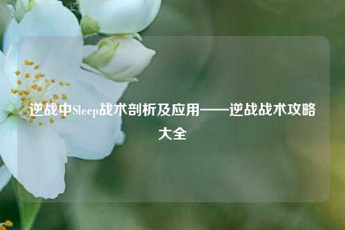 逆战中Sleep战术剖析及应用——逆战战术攻略大全