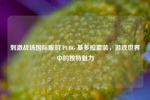 刺激战场国际服的 PUBG 基多拉套装，游戏世界中的独特魅力
