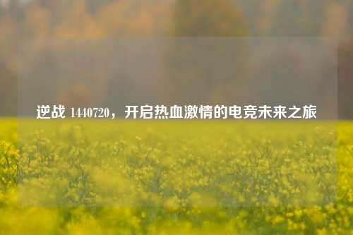 逆战 1440720，开启热血激情的电竞未来之旅