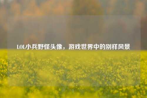 LOL小兵野怪头像,游戏世界中的别样风景