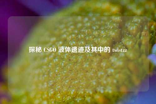 探秘 CSGO 液体遗迹及其中的 twistzz