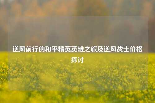 逆风前行的和平精英英雄之旅及逆风战士价格探讨