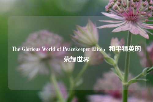The Glorious World of Peacekeeper Elite，和平精英的荣耀世界
