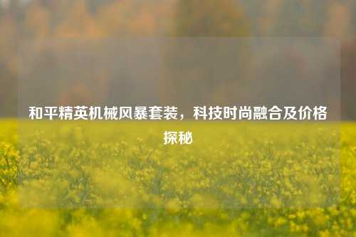 和平精英机械风暴套装，科技时尚融合及价格探秘