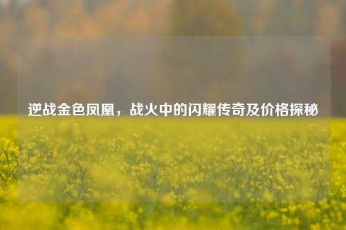 逆战金色凤凰，战火中的闪耀传奇及价格探秘