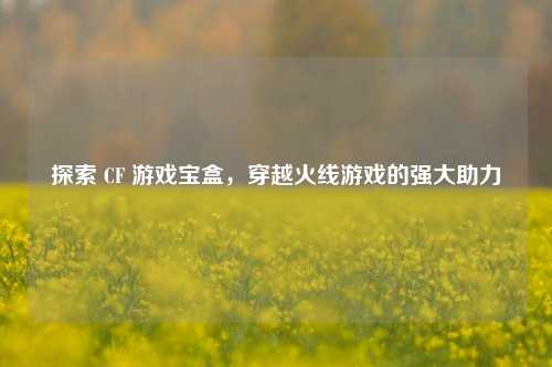 探索 CF 游戏宝盒,穿越火线游戏的强大助力