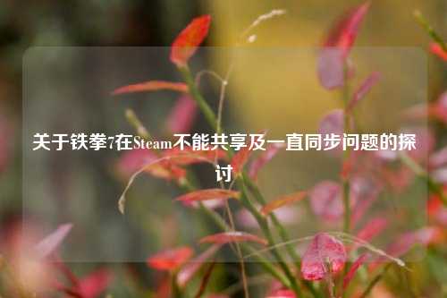 关于铁拳7在Steam不能共享及一直同步问题的探讨