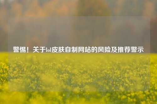 警惕！关于lol皮肤自制网站的风险及推荐警示