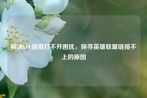 解决LOL链接打不开困扰,探寻英雄联盟链接不上的原因