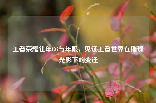 王者荣耀往年CG与年限，见证王者世界在璀璨光影下的变迁