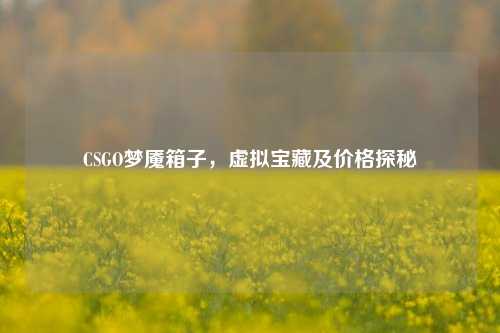 CSGO梦魇箱子，虚拟宝藏及价格探秘