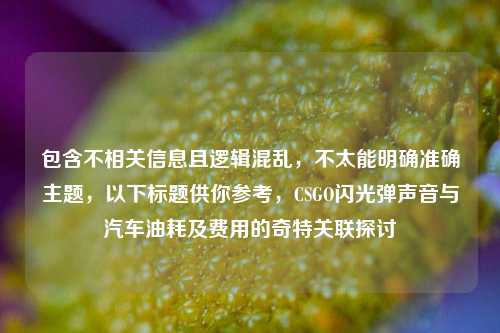 包含不相关信息且逻辑混乱,不太能明确准确主题,以下标题供你参考,CSGO闪光弹声音与汽车油耗及费用的奇特关联探讨