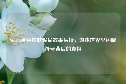 Steam金色皮肤骗局故事后续，游戏世界里闪耀符号背后的真相