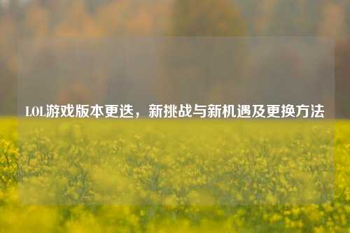 LOL游戏版本更迭，新挑战与新机遇及更换方法