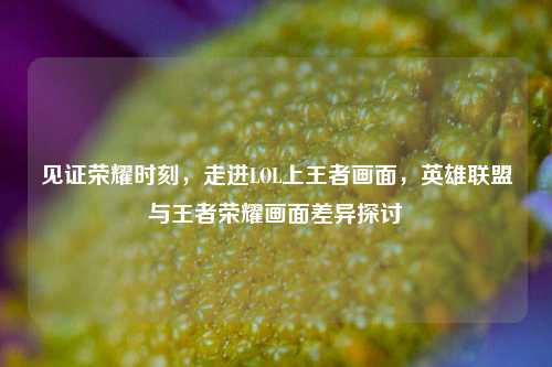 见证荣耀时刻，走进LOL上王者画面，英雄联盟与王者荣耀画面差异探讨