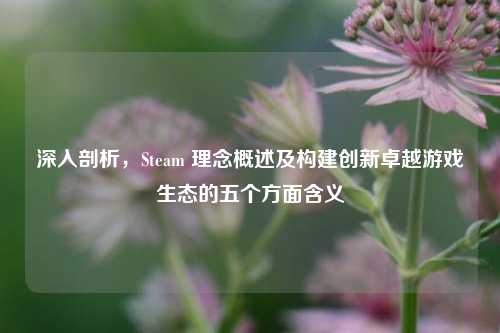深入剖析，Steam 理念概述及构建创新卓越游戏生态的五个方面含义