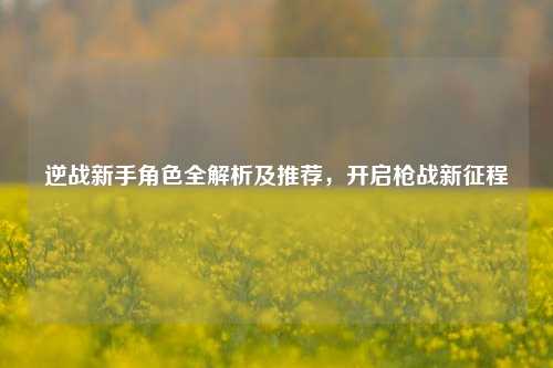 逆战新手角色全解析及推荐，开启枪战新征程
