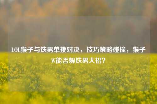 LOL猴子与铁男单挑对决,技巧策略碰撞,猴子W能否躲铁男大招?