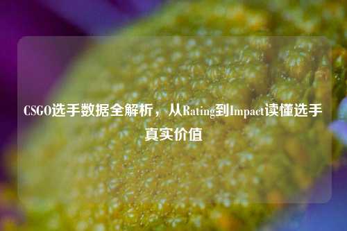 CSGO选手数据全解析，从Rating到Impact读懂选手真实价值