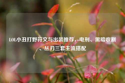 LOL小丑打野符文与出装推荐，电刑、黑暗收割、丛刃三套主流搭配