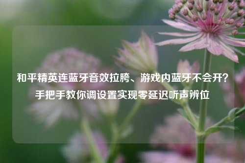 和平精英连蓝牙音效拉胯、游戏内蓝牙不会开?手把手教你调设置实现零延迟听声辨位