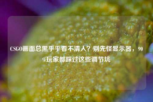 CSGO画面总黑乎乎看不清人?别先怪显示器,90%玩家都踩过这些调节坑