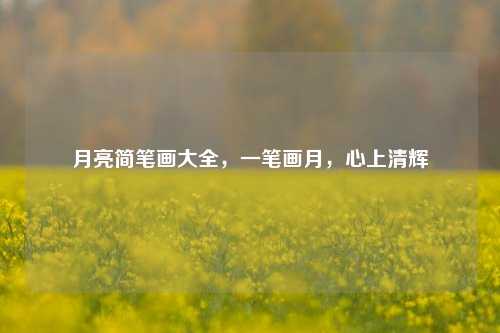 月亮简笔画大全,一笔画月,心上清辉