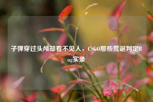 子弹穿过头颅却看不见人,CSGO那些荒诞判定Bug实录