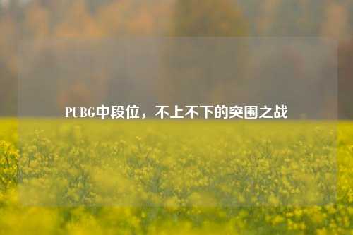PUBG中段位,不上不下的突围之战
