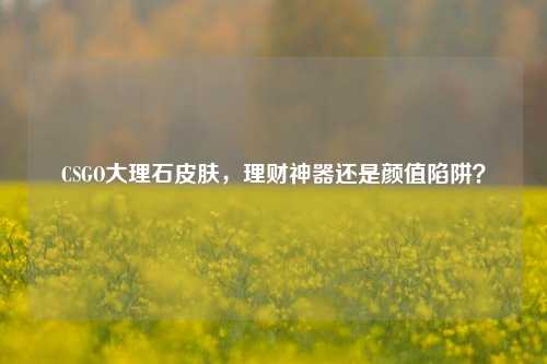 CSGO大理石皮肤，理财神器还是颜值陷阱？