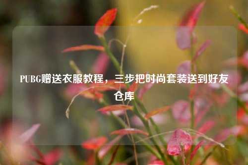 PUBG赠送衣服教程，三步把时尚套装送到好友仓库