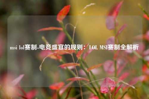 msi lol赛制-电竞盛宴的规则：LOL MSI赛制全解析
